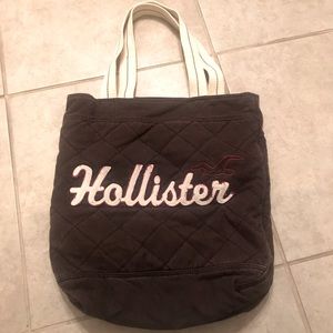 Hollister brown quilt tote bag